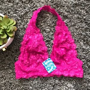 NWT Free People Lace Bralette Halter